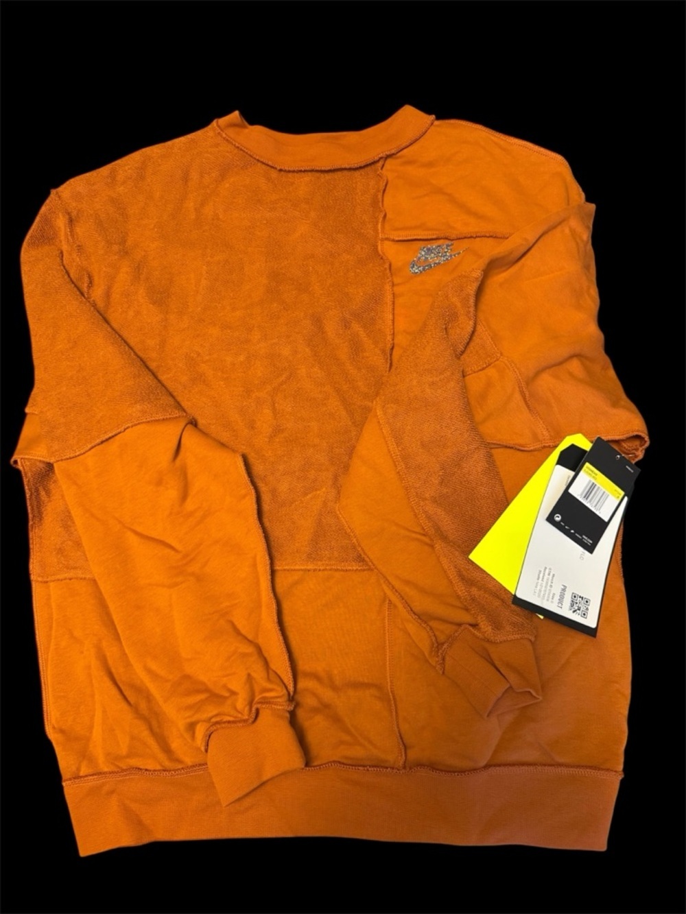 Nike Burnt Orange Patchwork Crewneck Women’s Small